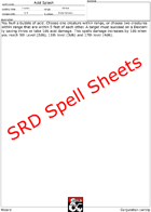 Wizard SRD Spell Power Sheets - Make your own Spellbook