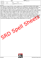 Sorcerer SRD Spell Power Sheets - Make your own Spellbook
