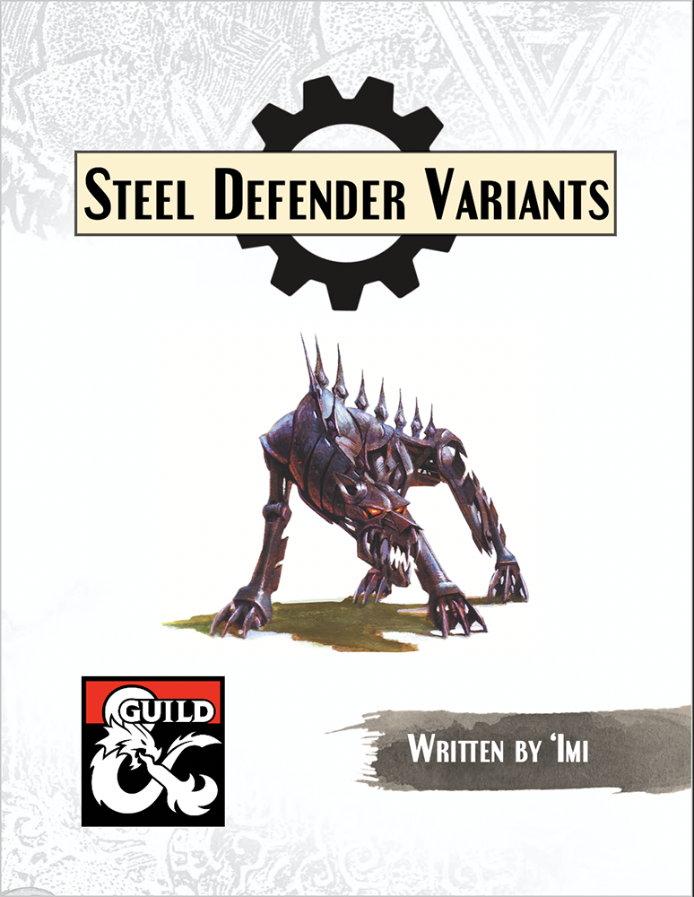 Dungeon Masters Guild, Steel Defender Variants, Eberron, Urban, Class and A...