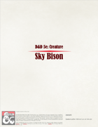 5E Creature Sky Bison