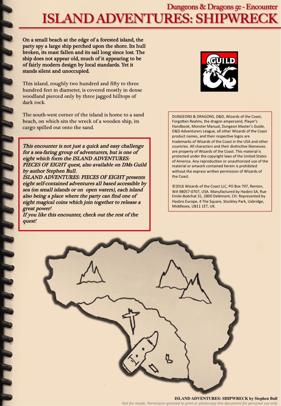Island Adventures: Shipwreck - Dungeon Masters Guild | DriveThruRPG