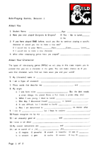 Role-Playing Game Character Creation Questionnaire for Kids