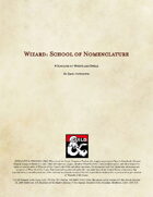 Wizard: School of Nomenclature