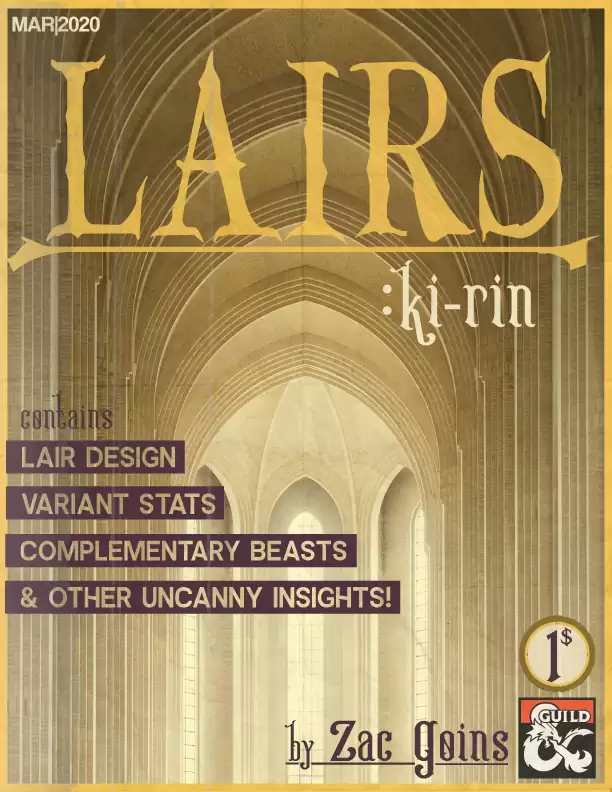 Lairs: Ki-rin - Dungeon Masters Guild | DriveThruRPG