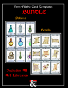 Form-Fillable Item Card Templates & Art Libraries [BUNDLE]