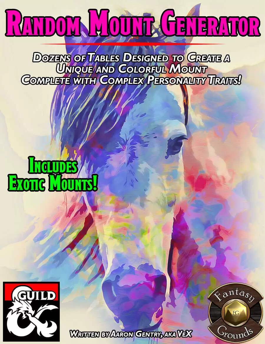 Random Mount Rageons Random Mount Generator (Fantasy Grounds) - Dungeon Masters Guild ...