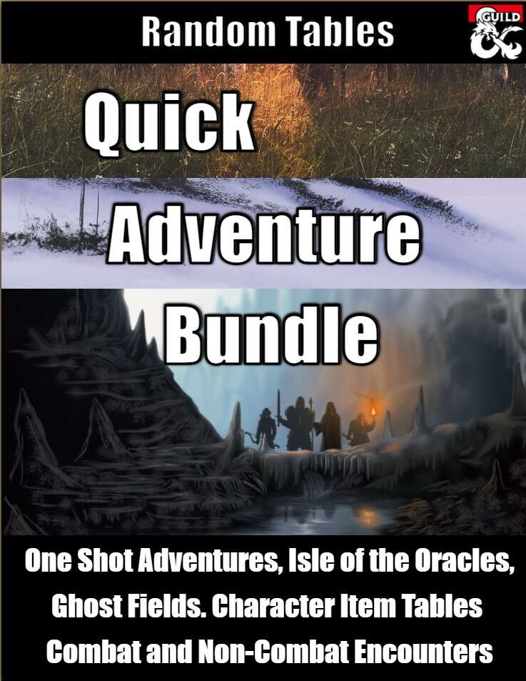 Quick Adventure Bundle - Random Tables for Adventures [BUNDLE ...