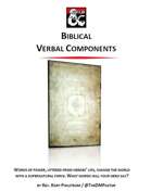 Biblical Verbal Components