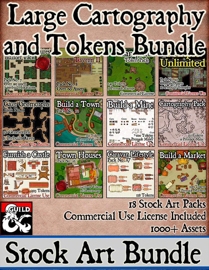 Cartography Assets Bundle - Stock Art [BUNDLE] - Dungeon Masters Guild ...