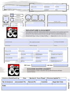D&D 5E Character & Log Sheet Bundle (all my editable PDFs)