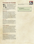 Bard Subclass - College of Nature