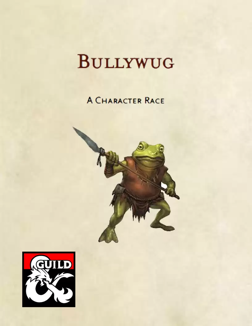 Bullywug - Character Race - Dungeon Masters Guild | DriveThruRPG