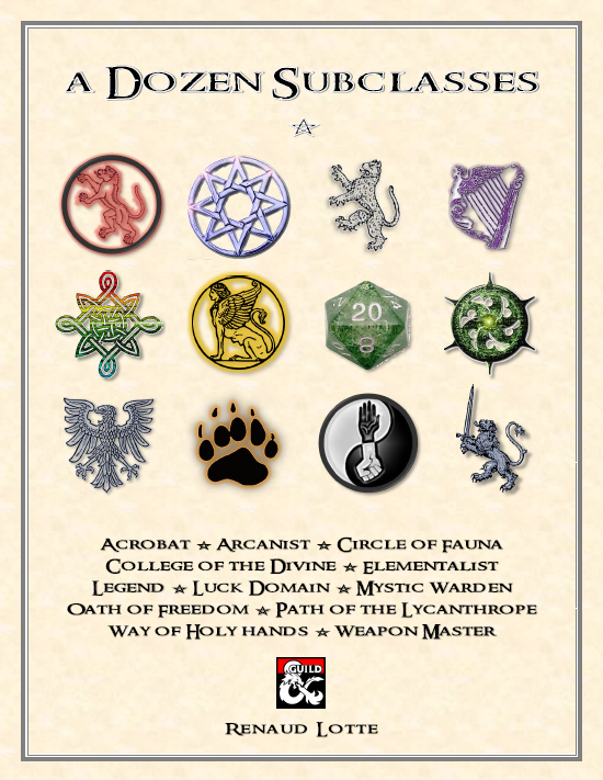 A Dozen Subclasses [BUNDLE] - Dungeon Masters Guild | DriveThruRPG