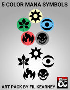 5 Color Mana Symbols Art Pack