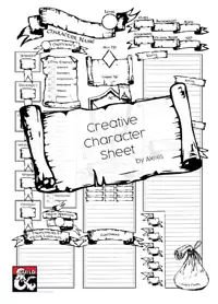 Creative Simplified Character Sheet - A4 - Dungeon Masters Guild ...