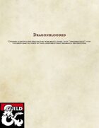 Dragonblooded - a new playable race with 10 subraces