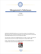 The Magus, Morgenstern's Subclasses #2