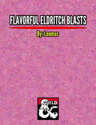 Flavorful Eldritch Blasts