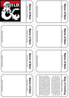 Fillable Magic Item reference handouts