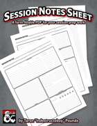 Session Notes Sheet (Form-Fillable)
