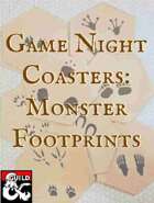 Game Night Coasters: Monster Footprints