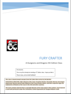 Fury Crafter - 5E Class