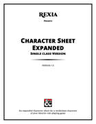Character Sheet Expanded - Single Class