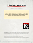 5 High Level Magic Items by Naali
