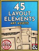 45 Page Layout Elements and Graphics Art Pack - Hand Drawn Style
