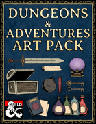 Stock Art Asset Pack - Chest, bomb, potions, and keys! - Hand Drawn Style