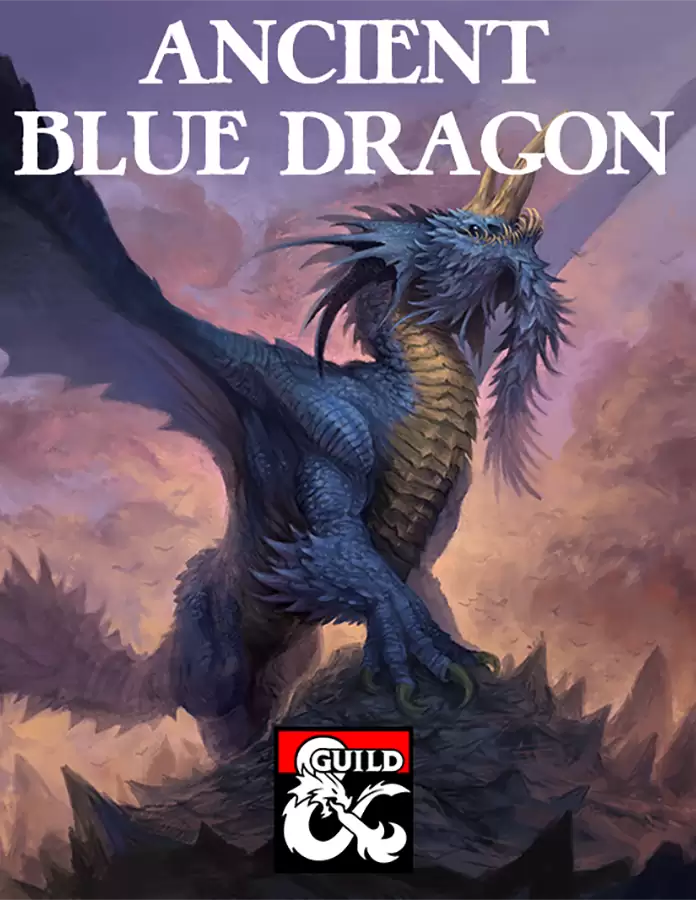 Ancient Blue Dragon - Dungeon Masters Guild | DriveThruRPG Ancient Blue Dragon - Dungeon Masters Guild | DriveThruRPG