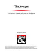 The Avenger, a subclass for Rogues with Divine Zealotry