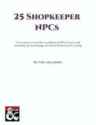 25 Shopkeeper NPCs