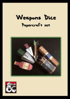 Weapons Dice Papercraft set