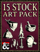 Stock Art Asset Pack - Armor, Crystals, and Potions - Hand Drawn Style