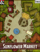 Elven Tower - Sunflower Market | 24x26 Stock Battlemap