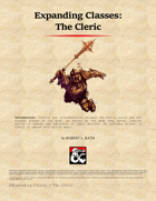 Expanding Classes (The Cleric)
