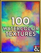 100 Watercolor Textures - Splashes, Stains, and Spills for Layouts!