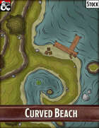 Elven Tower - Curved Beach | 23x26 Stock Battlemap