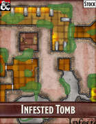 Elven Tower - Infested Tomb | 27x20 Stock Battlemap