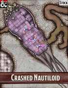 Elven Tower - Crashed Nautiloid | 39x30 Stock Battlemap