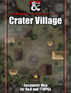 Crater Village Battlemap w/Fantasy Grounds support - TTRPG Map