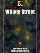 Village Street Battlemap w/Fantasy Grounds support - TTRPG Map