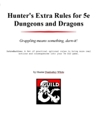Hunter's Extra Rules for 5e Dungeons and Dragons