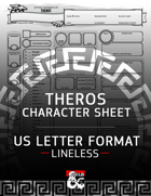 Mythic Odysseys of Theros 5e - Fillable Character Sheet (US Letter - Lineless)