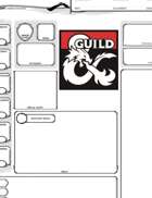 Simple character sheet for young players