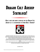Dragon Cult Airship Statblock
