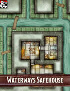 Elven Tower - Waterways Safehouse | 20x20 Stock Battlemap