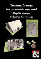 Peasants Cottage Collapsible Model on Grid Map