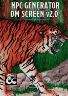 NPC Generator - DM Screen (for 5th edition) v.2.0